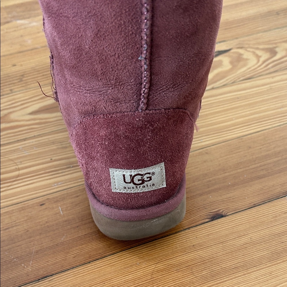 UGG Women's Winter Boots in Rich Burgundy - Picture 8 of 11